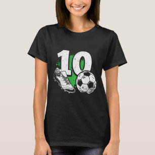 10. Geburtstag Junge Fußballspieler Fußll 10 Jahre T-Shirt