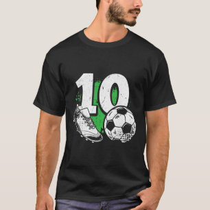 10. Geburtstag Junge Fußballspieler Fußll 10 Jahre T-Shirt