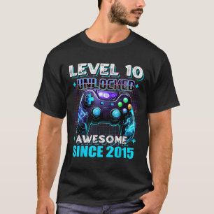 10. Geburtstag Junge Level 10 Gamer 10 Jahre Video T-Shirt