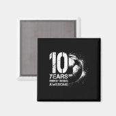 10. Geburtstag Junge Mädchen Fußballspieler Fußb 1 Magnet (Vorderseite/Rückseite)