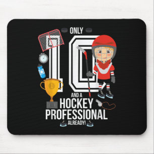 10. Geburtstag Junge nur 10 und ein Hockey Pro ber Mousepad