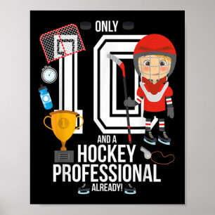 10. Geburtstag Junge nur 10 und ein Hockey Pro ber Poster