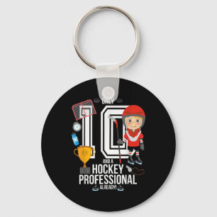 10. Geburtstag Junge nur 10 und ein Hockey Pro ber Schlüsselanhänger