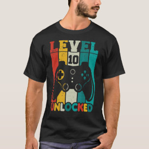 10. Geburtstag Junge Stufe 10 Entsperrt 10 Jahre a T-Shirt
