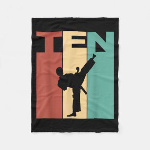 10. Geburtstag Karate Taekwondo Thema 10 Jahre alt Fleecedecke