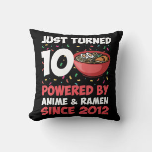 10. Geburtstag Kawaii Anime Ramen 10 Jahre Altes M Kissen