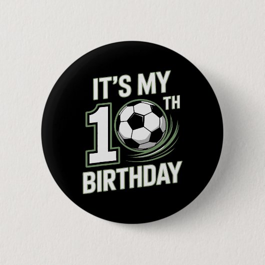 10. Geburtstag Kick Off Fußballjahr Button (Vorderseite)