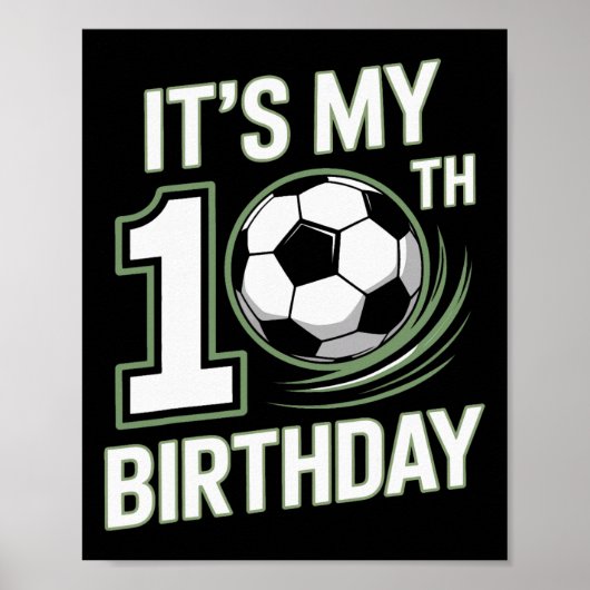 10. Geburtstag Kick Off Fußballjahr Poster (Vorne)