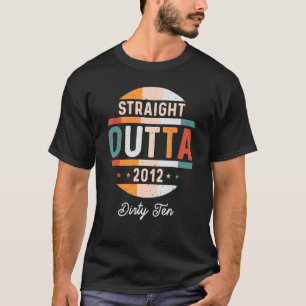 10. Geburtstag Lustige Vintage T-Shirts Straight O