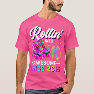 10. Geburtstag Mädchen 10 Jahre Alt Roller Skate S T-Shirt