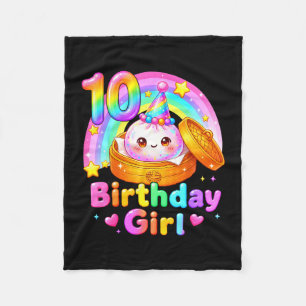 10. Geburtstag Mädchen Klößchen Kawaii Pastell Ani Fleecedecke