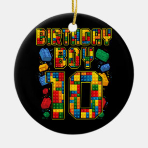10. Geburtstag Master Builder 10 Jahre alter Block Keramik Ornament