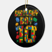 10. Geburtstag Master Builder 10 Jahre alter Block Keramik Ornament (Links)