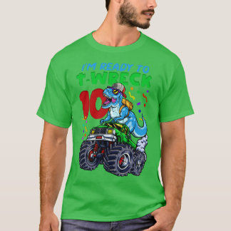 10. Geburtstag Monster Truck T Rex T-Shirt