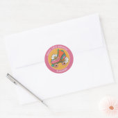10. Geburtstag Name Rollschuh süßer rosa Aufkleber (Umschlag)