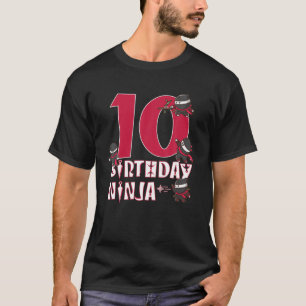 10. Geburtstag Ninja 10 Jahre altes Kind Ninjutsu T-Shirt