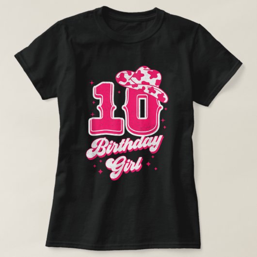10. Geburtstag Outfit Girl 10 Jahre Altes Rodeo We T-Shirt (Design vorne)