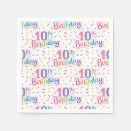 10. Geburtstag Papiertücher, 10. Geburtstagsfeier Serviette
