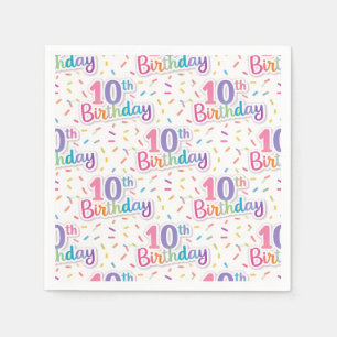 10. Geburtstag Papiertücher, 10. Geburtstagsfeier Serviette