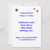 10. Geburtstag personalisierte Party Einladung (Rückseite)