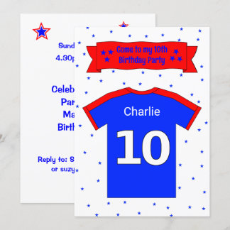 10. Geburtstag personalisierte Party Einladung