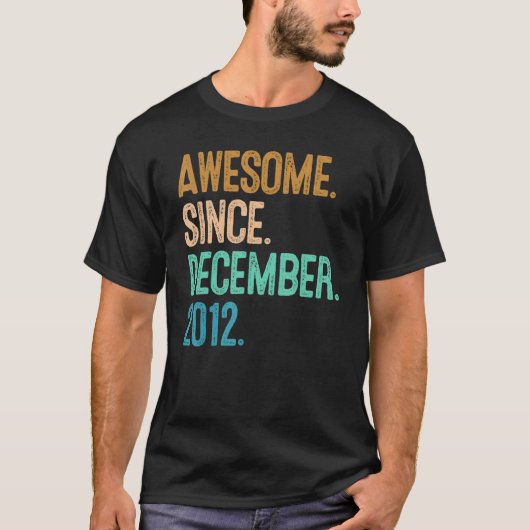 10. Geburtstag Phantastisch seit Dezember 2012 T-Shirt (Vorderseite)