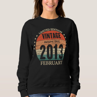 10. Geburtstag Phantastisch Seit Februar 2013 10 J Sweatshirt