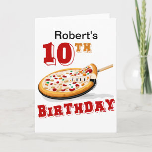 10. Geburtstag Pizza Party Karte