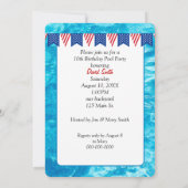 10. Geburtstag Pool Party mit gelber Ente Einladung (Rückseite)