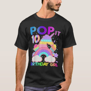 10. Geburtstag Pop Es Einhorn Fidget Toy 10 Jahre  T-Shirt
