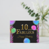 10. Geburtstag Postkarte (Stehend Vorderseite)