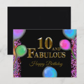 10. Geburtstag Postkarte (Vorne/Hinten)