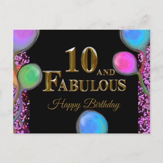10. Geburtstag Postkarte (Vorderseite)