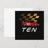 10. Geburtstag Rennwagen Geschenk 10 Jahre Rennfah Einladung (Vorne/Hinten)