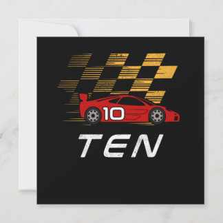 10. Geburtstag Rennwagen Geschenk 10 Jahre Rennfah Einladung