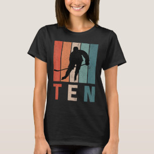 10. Geburtstag Retro Eishockey 10 Jahre alter Hock T-Shirt