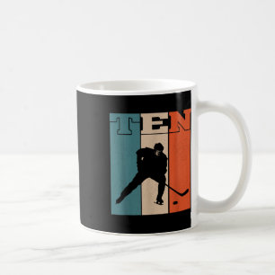 10. Geburtstag Retro Eishockey 10 Jahre alter Jung Kaffeetasse