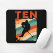 10. Geburtstag Retro Eishockey 10 Jahre alter Jung Mousepad (Mit Mouse)