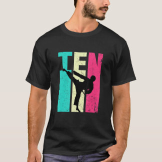 10. Geburtstag Retro Karate Taekwondo 10 Jahre alt T-Shirt