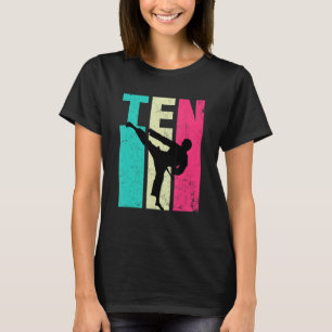 10. Geburtstag Retro Karate Taekwondo 10 Jahre alt T-Shirt