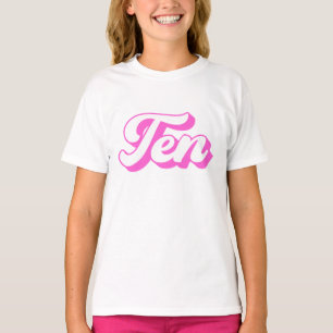 10. Geburtstag Retro Mädchen T-Shirt