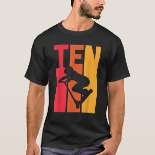 10. Geburtstag Retro Roller-Liebhaber Jungs Kinder T-Shirt