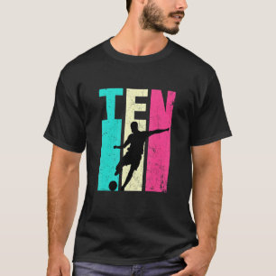 10. Geburtstag Retro Soccer 10 Jahre alt Geburtsta T-Shirt