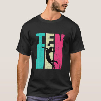 10. Geburtstag Retro Volleyball Liebhaber 10 Jahre T-Shirt