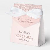10. Geburtstag Rose Gold Glitzer Foto vielen Dank Geschenkschachtel (Vorderseite)