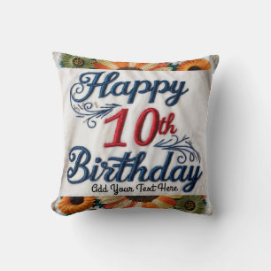 10. Geburtstag schenkt ein 10-stelliges, benutzerd Kissen