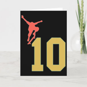 10. Geburtstag Skateboard Liebhaber Skater 10 Jahr Karte