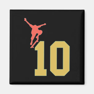 10. Geburtstag Skateboard Liebhaber Skater 10 Jahr Magnet