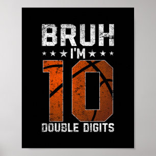 10. Geburtstag Sketll Bruh Ich bin zweistellig 10  Poster