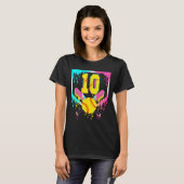 10. Geburtstag Softll Home Plate Tropf Eiscreme 10 T-Shirt (Vorne ganz)